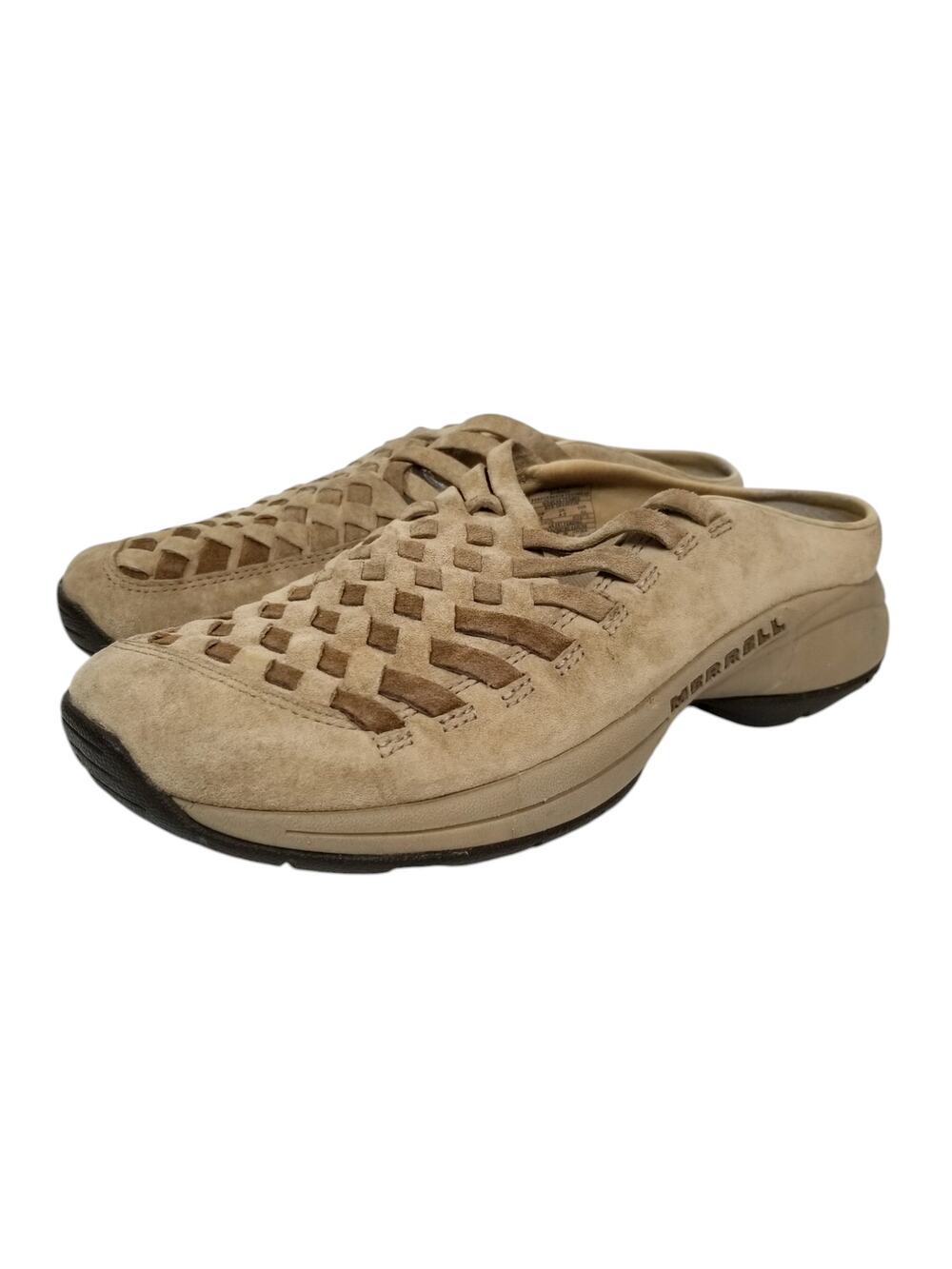 Merrell Women's Primo Weave Tumbleweed Suede Slip On Clogs Mules Tan Size 9